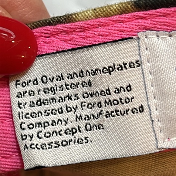 PINK Ford LOGO cap tan green beige CAMOUFLAGE billed hat Snapback ford merch OS - Picture 9 of 14